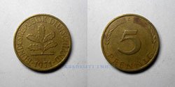 Alemania 5 peniques 1971