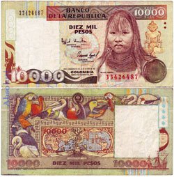 Colombia 10.000 Pesos 1993