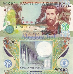 Colombia 5000 Pesos 2008