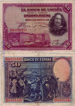 Espa&ntilde;a 50 Pesetas 1928