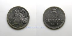 Brasil 5 centavos 1967