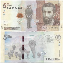 Billete Colombia 8 Pesos 2015