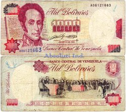 1000 Bol&iacute;vares 1991