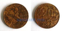 20 PESOS 1989 Km#271