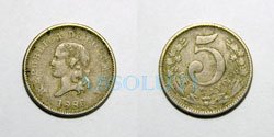 5 centavos 1888