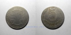Lazareto 5 centavos 1921