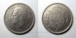 Espa&ntilde;a 5 Pesetas 1989