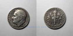 Estados Unidos 10 centavos 1949