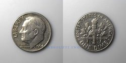 Estados Unidos 10 centavos 1964