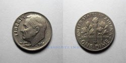 Estados Unidos 10 centavos 1965