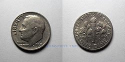 Estados Unidos 10 centavos 1968
