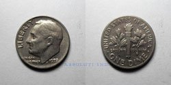 Estados Unidos 10 centavos 1972