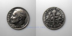 Estados Unidos 10 centavos 198OP