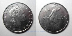 Italia 50 Liras 1989