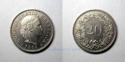 Suiza 20 Rappen 1984