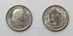 Suiza 20 Rappen 2003