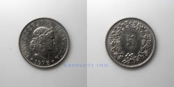 Suiza 5 Rappen 1975