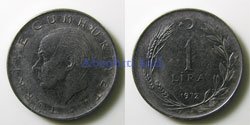 Turkia 1 Lira 1972