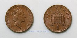 Inglaterra 1 New Penny 1987