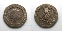 Inglaterra 20 Pences 1996