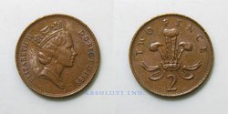 Inglaterra 2 Pences 1988